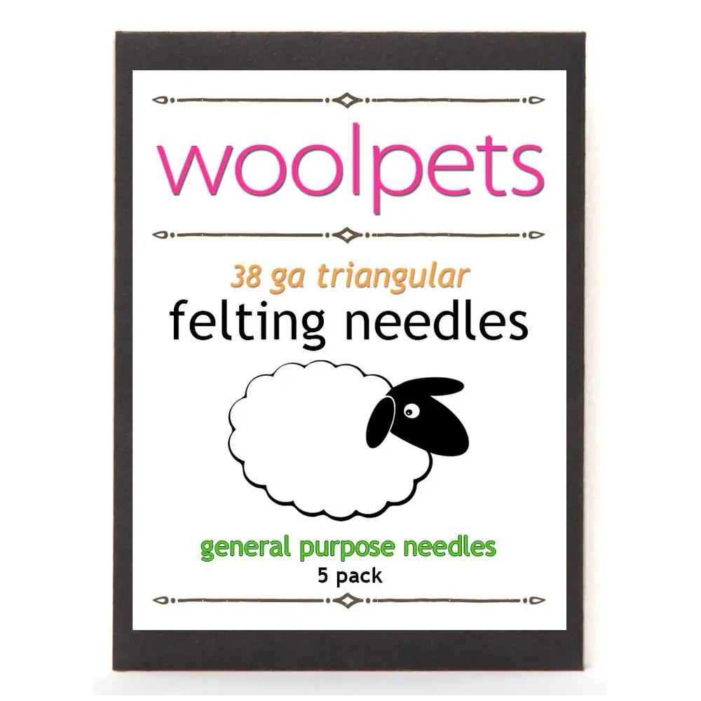 Craft Supplies, Art & School, Woolpets, General Purpose, Triangular, Felting Needles, 38ga, 5 Pack, 893356